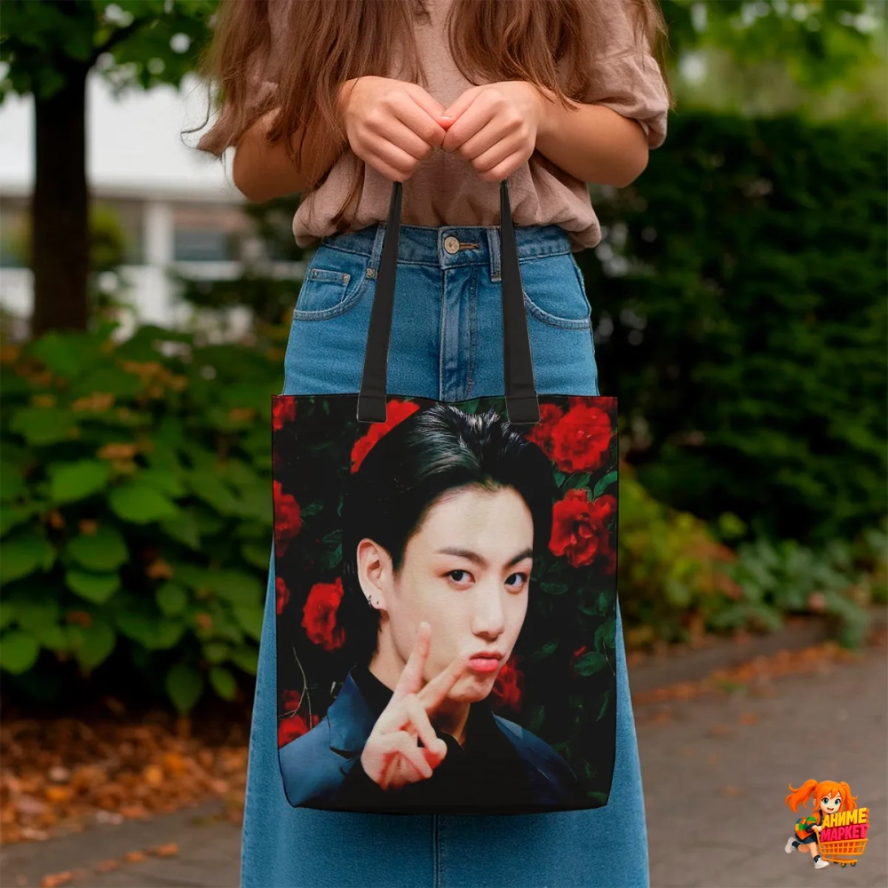 Сумка шоппер с принтом BTS