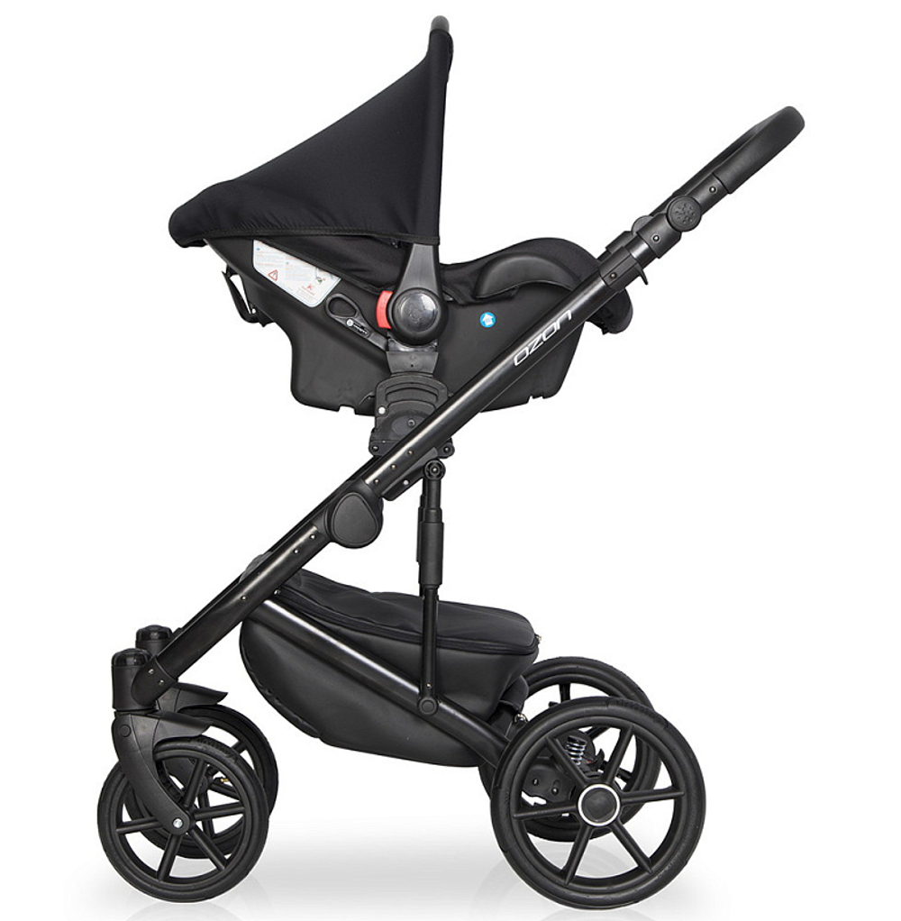Детская коляска Riko Basic Ozon 3 в 1 02 черно-зеленый