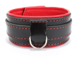 Черный ошейник с красным подкладом