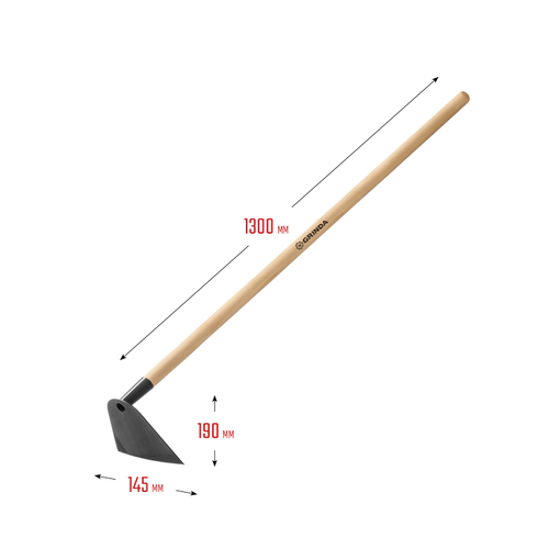Мотыга садовая Grinda 190мм черенок дерево