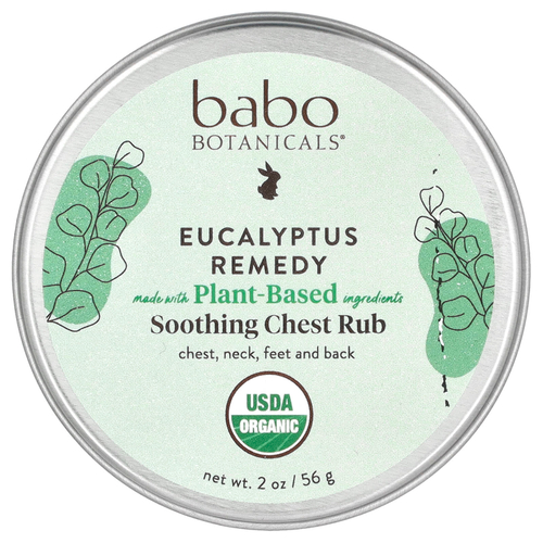 Babo Botanicals, Eucalyptus Remedy, разглаживающее средство для груди, 56 г (2 унции)