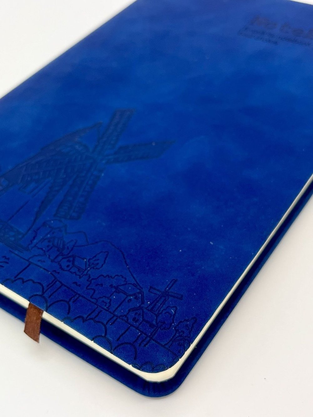 Блокнот 128 л А5 линейка мельница синий (7675-4)