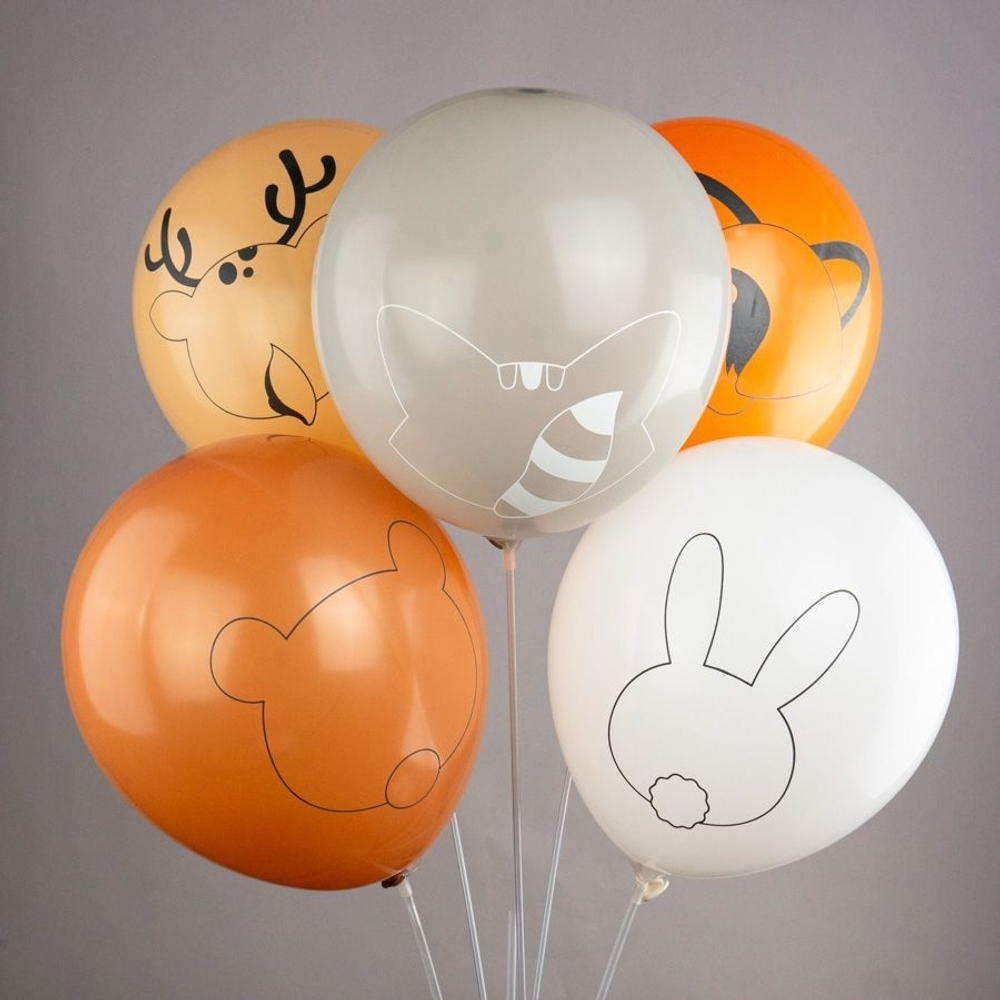 Воздушные шары БиКей с рисунком Лесные друзья, 25 шт. размер 12" #46335