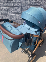 Коляска-трансформер 2в1 DAREX 608 Синий текстиль