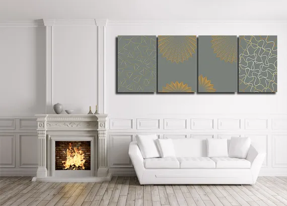 Модульная картина "Ар деко линии"