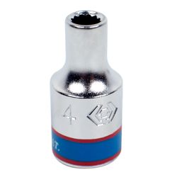 KING TONY (233004M) Головка торцевая стандартная двенадцатигранная 1/4", 4 мм