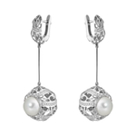 Серьги с морским белым жемчугом и бриллиантами, E0161-2/3