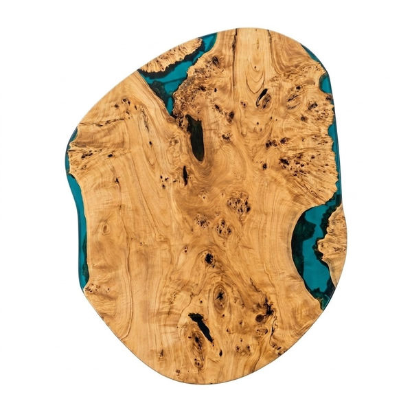 Стол свободной формы из капового тополя BIONIC 170