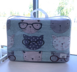 Борт-охранник бязь "Котики" голубой