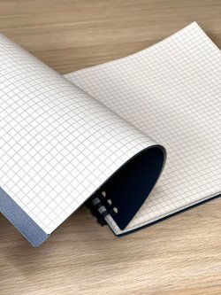 Блокнот квадратный в клетку 60л 195х210 мм т.синий (8808-019)