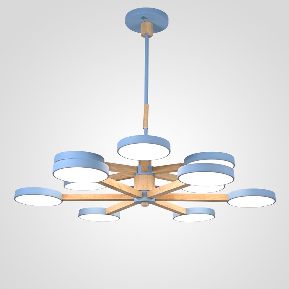 Люстра на штанге TURNA DBL L12 Blue