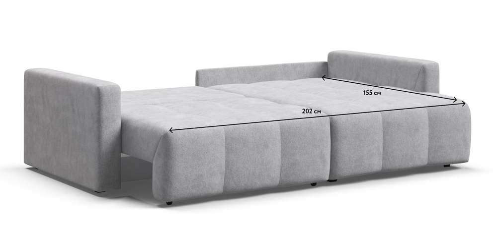 Угловой диван Босс Тренд Шенилл Клауд серый