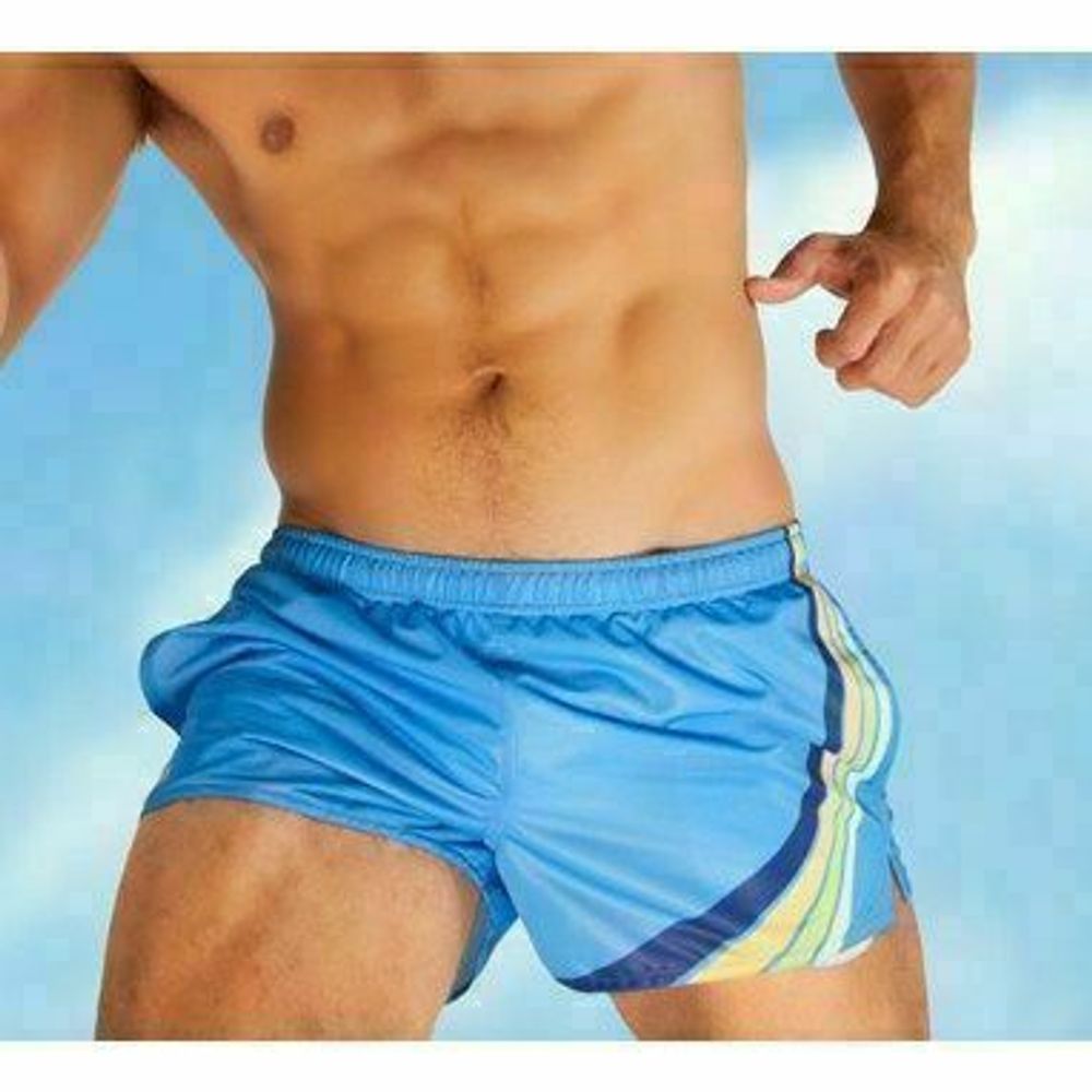 Мужские шорты спортивные голубые Aussiebum Score Shorts Blue
