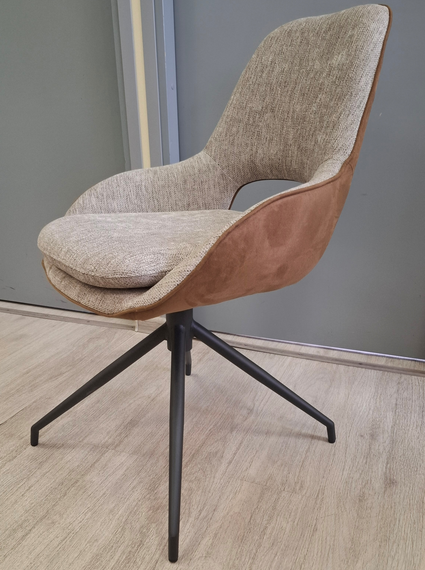 Крутящийся стул Tess бежевый с коричневым