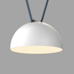 DK5563-WH+BK Cветильник для трека-ремня Belty, серия Flow со светодиодом, D300*H171мм, 48V DC, 28W, RA90, 120°, 3000K, IP20, белый с черным, алюминий