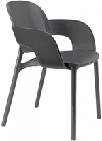 Кресло пластиковое Scab Design Hug Go Green, антрацит