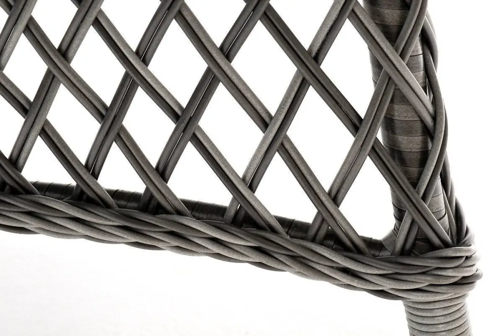 "Эспрессо" плетеный круглый стол, диаметр 150 см, цвет графит