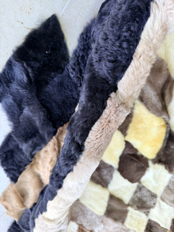 Покрывало меховое ковер из шкуры овчины