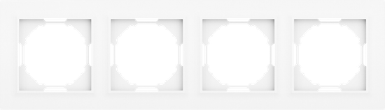Рамка 4-я,  Wave глянцевый белый,  серия A07