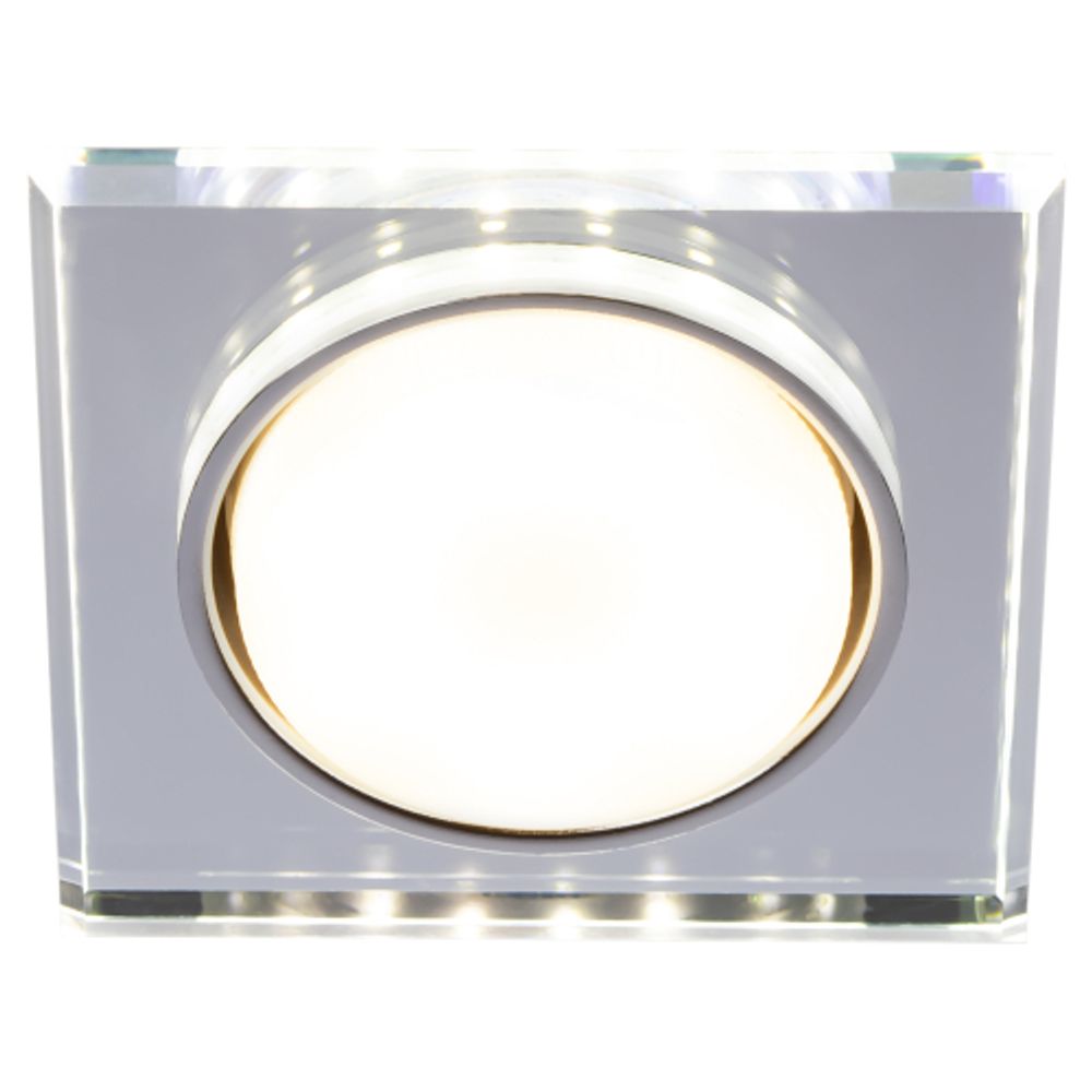 Светильник встраиваемый cо светодиодной подсветкой ЭРА DK LD50 MR под лампу GX53 зеркальный