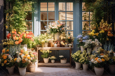 ВИТРИНА цветы №1 фон неопреновый