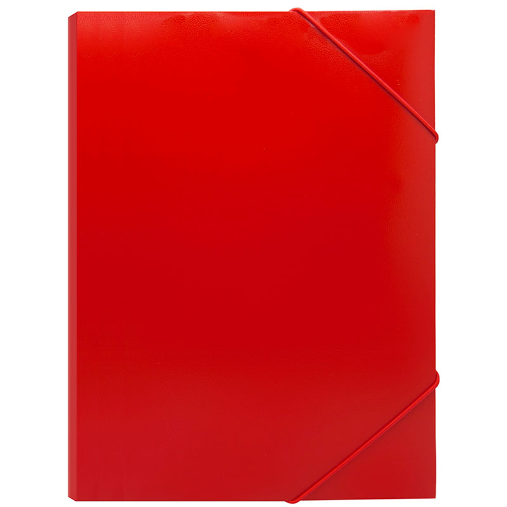 Папка на резинке Silwerhof, А4 пластиковая, 500 мкм, корешок 15 мм., красная