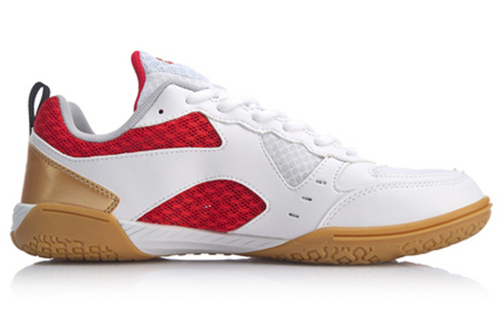 LINING Men"s Table Tennis Training Shoes - White/Red
