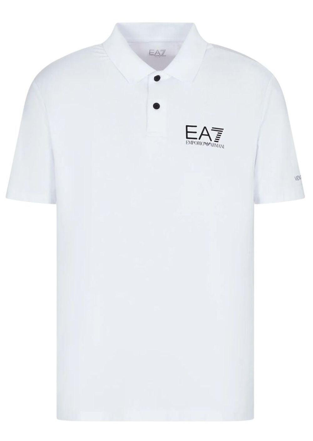 Мужское теннисное поло EA7 Man Jersey Polo Shirt - white