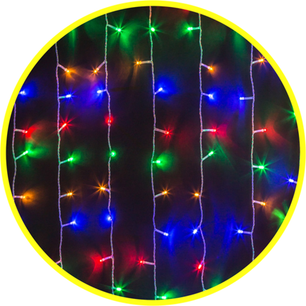 Гирлянда Navigator 93 707 NGF-C01-04 (занавес водопад RGBY 252 1.3*1.4м IP20 TR)