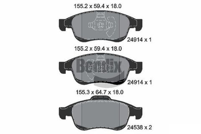 BENDIX Braking - BPD1009-BEN - Brake Pad Set, disc brake