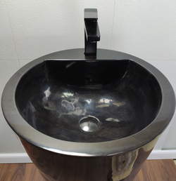 Раковина напольная из мрамора Black MN-01363 (45*45*90 см)