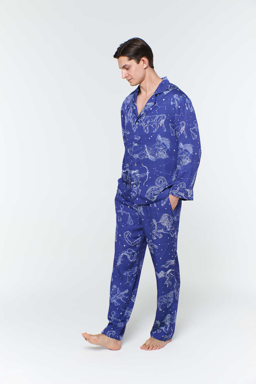 Пижамный костюм из вискозы мужской