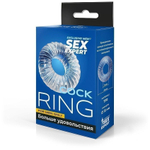 Прозрачное эрекционное кольцо с ребрышками (Цвет: прозрачный)