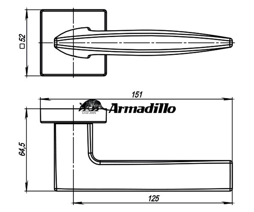 Ручка Armadillo SQUID ucd9 SN-3 мат.никель