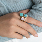 Кольцо Qudo FIRENZE 17.2 (G) Light Palace Green Opal 107001/40-4510 17.2 размер 17,2