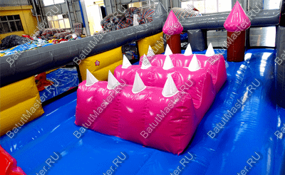 Коммерческий надувной батут "Робот" 16*4*5 м