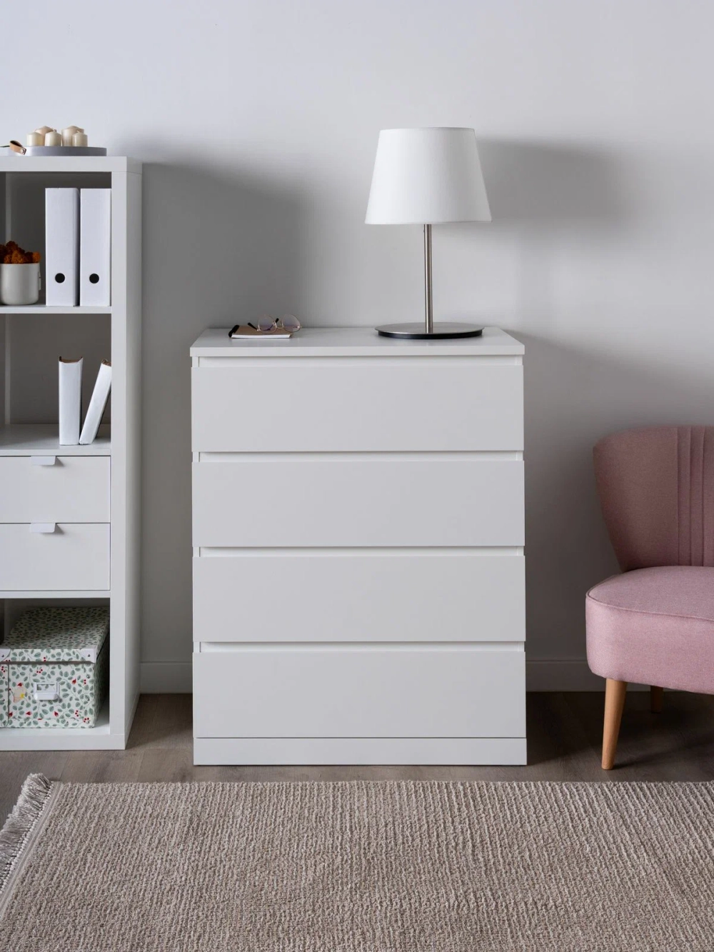 Комод Варма Прайм 4, 80x100x48 см, белый