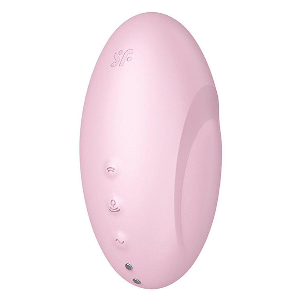 Розовый вакуум-волновой стимулятор 11см с вибрацией Satisfyer Vulva Lover 3
