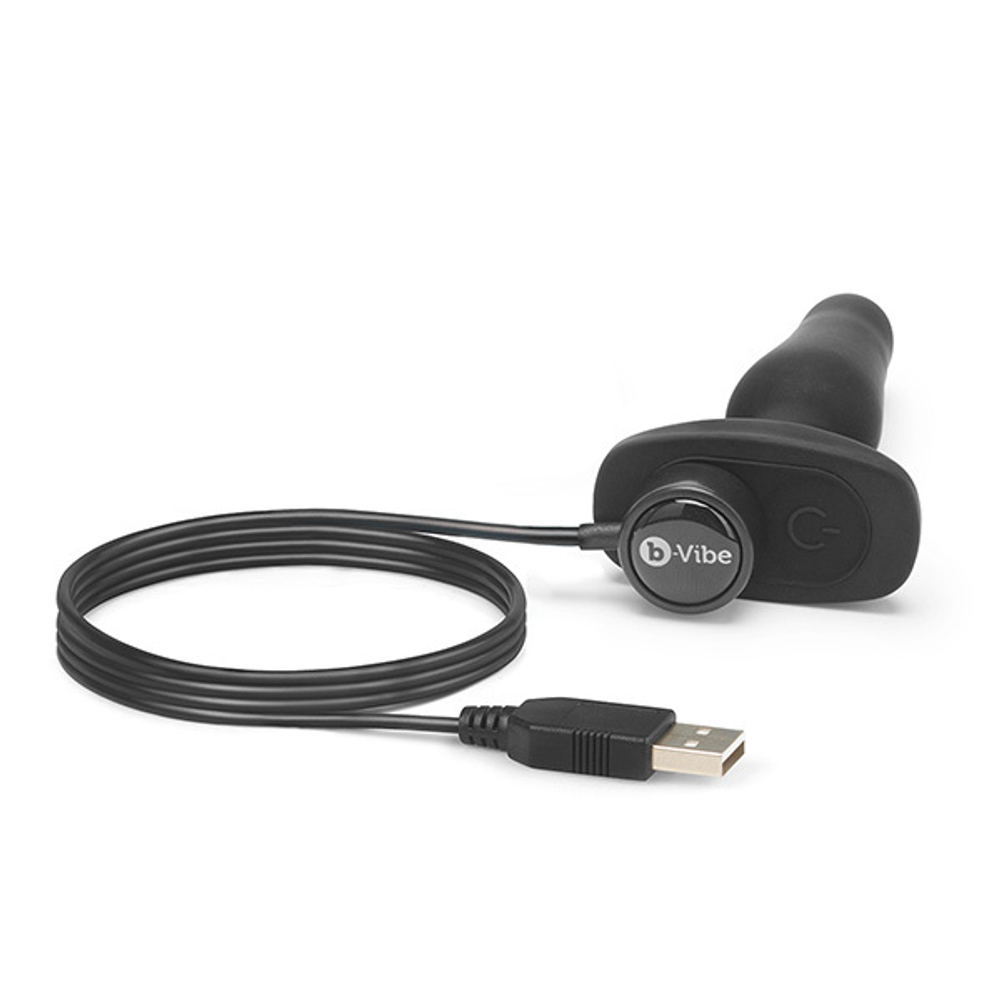 Черный анальный премиум-миниплаг 10см b-Vibe Novice Plug BV-004-BLK