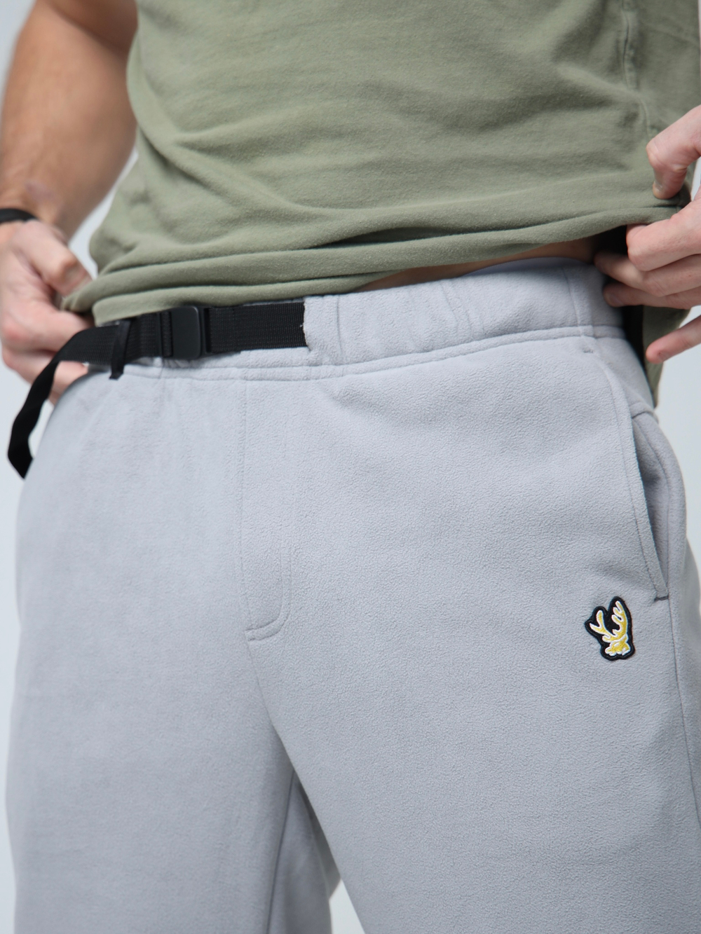 Брюки флисовые город горький серые