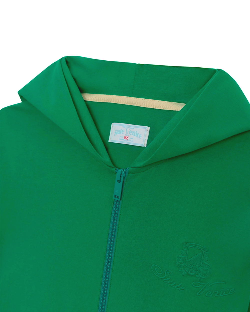 Приталенное худи на молнии из облегченного хлопка