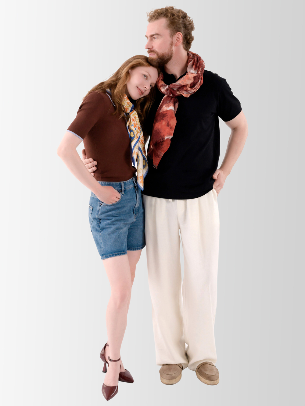 Шарф/ Палантин «Красный Оникс»