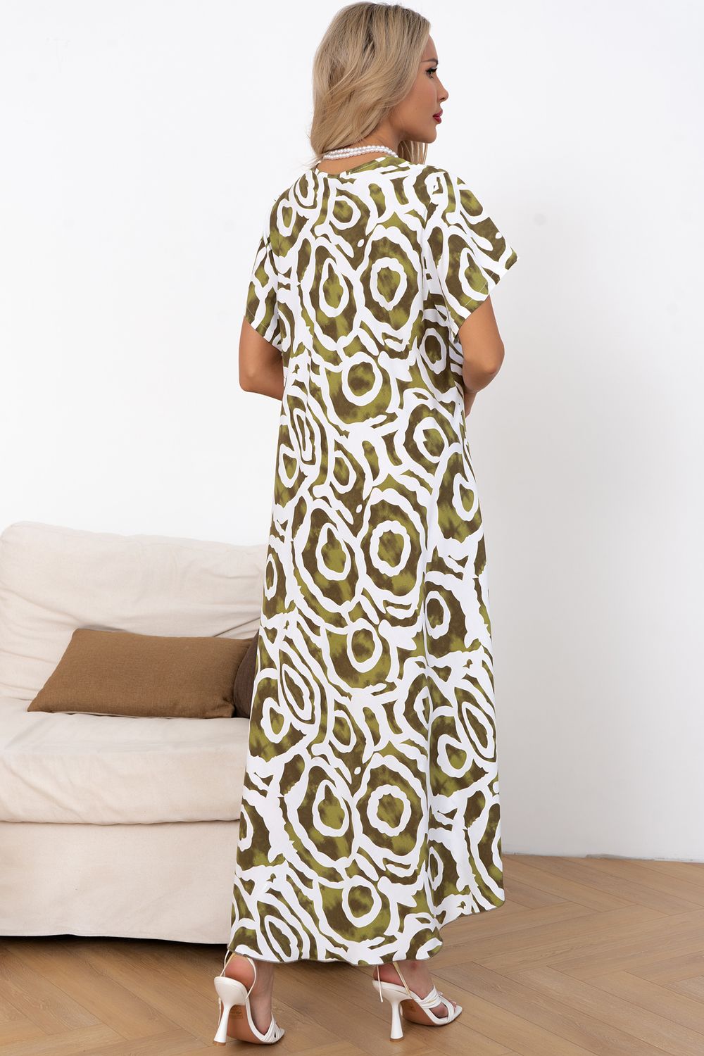 Платье Магия лета (хаки/белый) Р11-867/37 Nikol