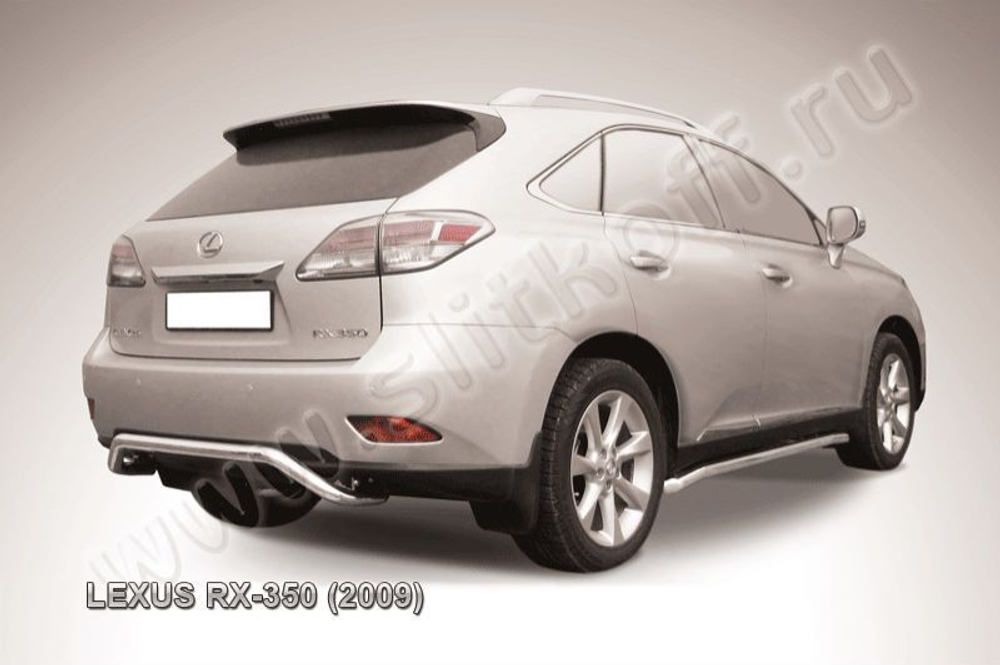Защита заднего бампера (нержавейка) Lexus RX-350 (2008-2012) d57 скоба