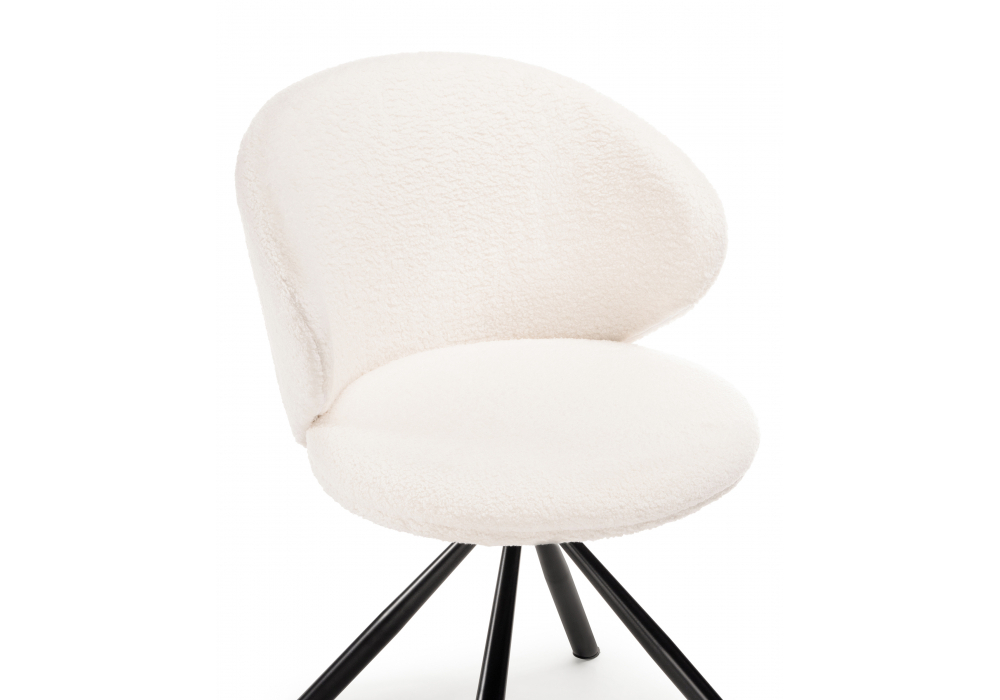 Стул на металлокаркасе Woodville Solomon крутящийся white, black