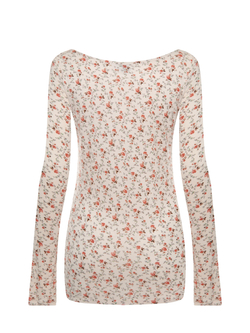 Лонгслив с декольте TEA ROSE