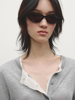 Massimo Dutti Легкий кардиган с эффектом потертости, серый