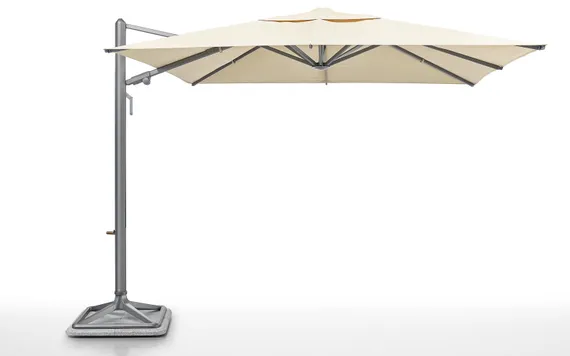 Зонт профессиональный Levia 3х3 м, антрацит, тортора. База и светильник в комплекте