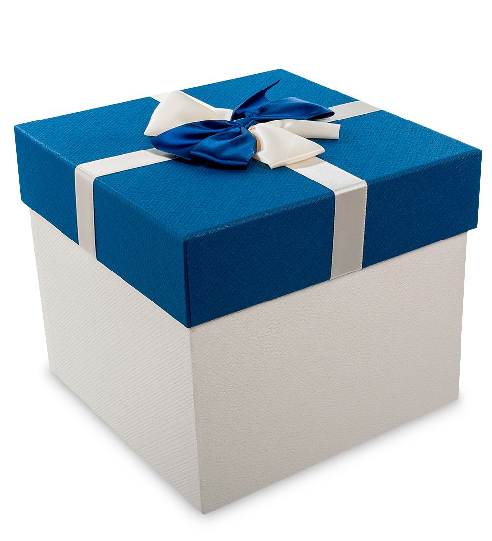 WF-40/4-B Коробка «Квадрат» цв.син./бел.