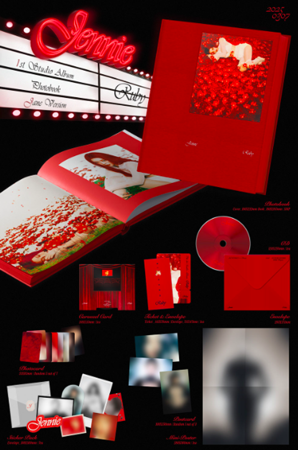 Альбом JENNIE (BLACKPINK) - The 1st Studio Album Ruby